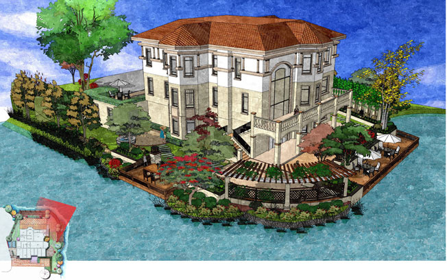 南郊莊園33號(hào)別墅設(shè)計(jì)施工案例